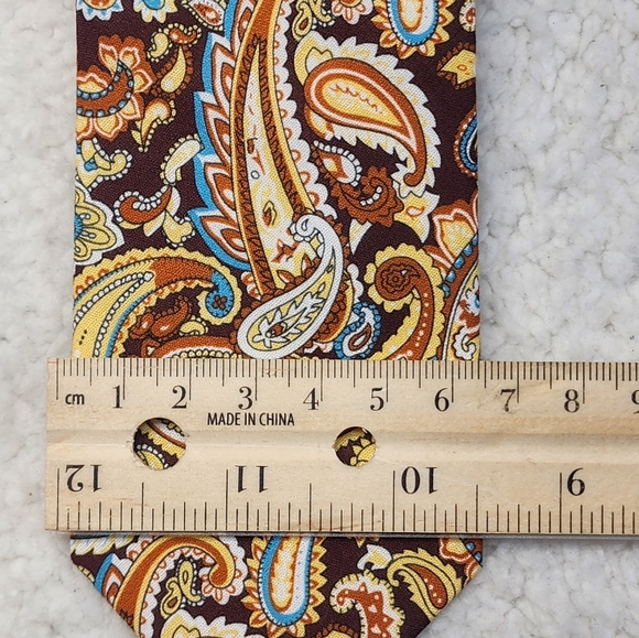 The Brothers @ Otaa Handmade Brown and Yellow Paisley Tie - Picture 6 of 9